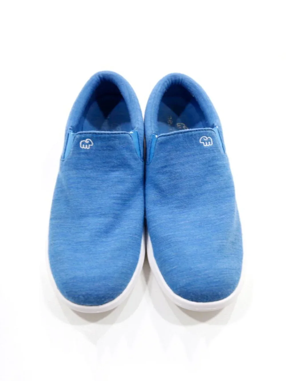 Merinos Blue Merino Wool Lightweight Slip On Comfort Sneakers - Men's 10/EU 43